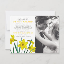 Vi gjorde det gift bröllopsfest spara datumet