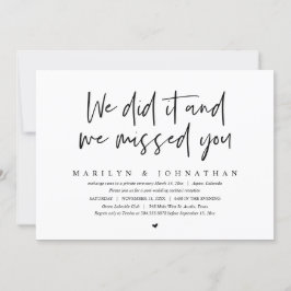 Vi gjorde det och vi saknade dig, Bröllopsflykt  I Inbjudningar