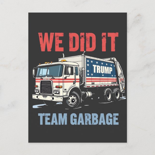 Vi Gjorde Det Team Sopor Trump Vann Soprastbil Vykort (Framsida)