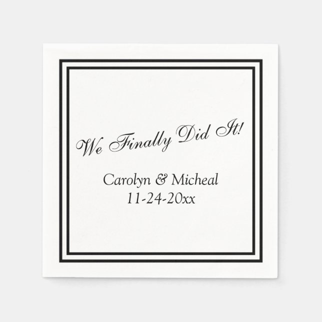 Vi gjorde det till slut i Förlovning i Anpassnings Pappersservett (Framsidan)