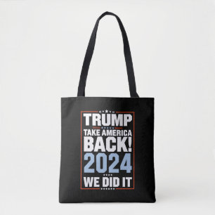 Vi Gjorde Det Trump USA Flagga President 47 Trump Tygkasse