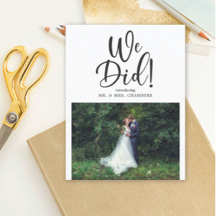 Vi gjorde Elopement Photo Inbjudningar