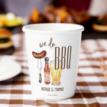 Vi gör BBQ grill bröllopsdusch par dusch