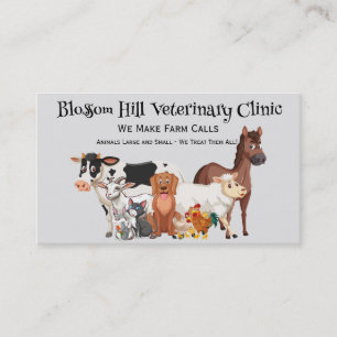 Vi gör besök på gårdar till stora veterinärmedicin visitkort