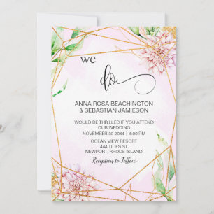 *~* VI GÖR Blommigt AR15 Geometric QR OSA Bröllop Inbjudningar
