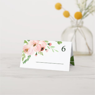 Vi gör  blommigt vattenfärgen bröllop placeringskort