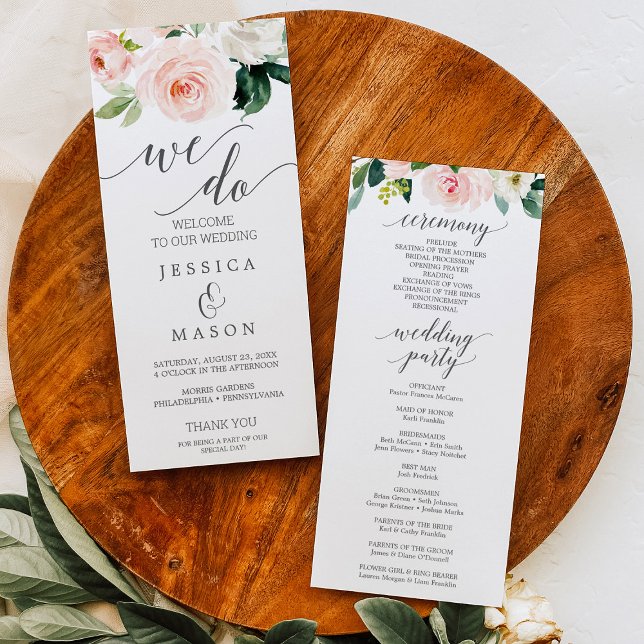 Vi gör Bröllopsprogram för att blåsa blommor Program (Skapare uppladdad)