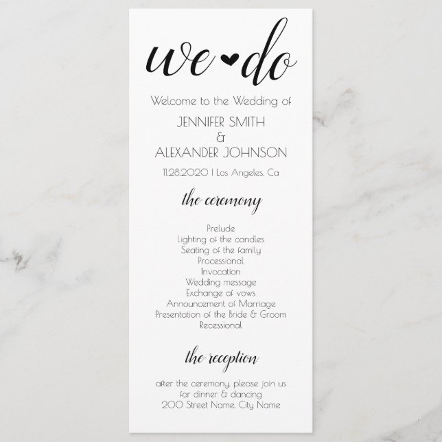 Vi gör Bröllopsprogram Program (Framsida)