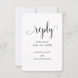 Vi gör Calligraphy Bröllop No Meal Option OSA Kort