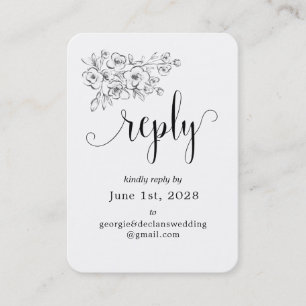 Vi gör Calligraphy Bröllop Online OSA kort