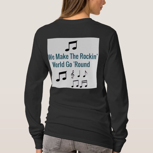 vi gör den Rockiga Världen go Round T-Shirt (Baksida)