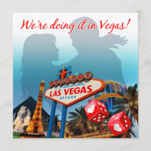 Vi gör det i Vegas Bröllop Inbjudningar