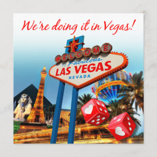 Vi gör det i Vegas bröllop Inbjudningar