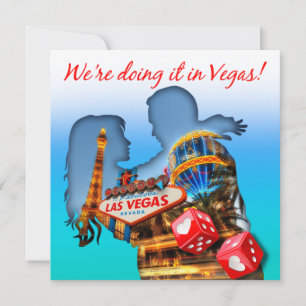 Vi gör det i Vegas Bröllop Inbjudningar