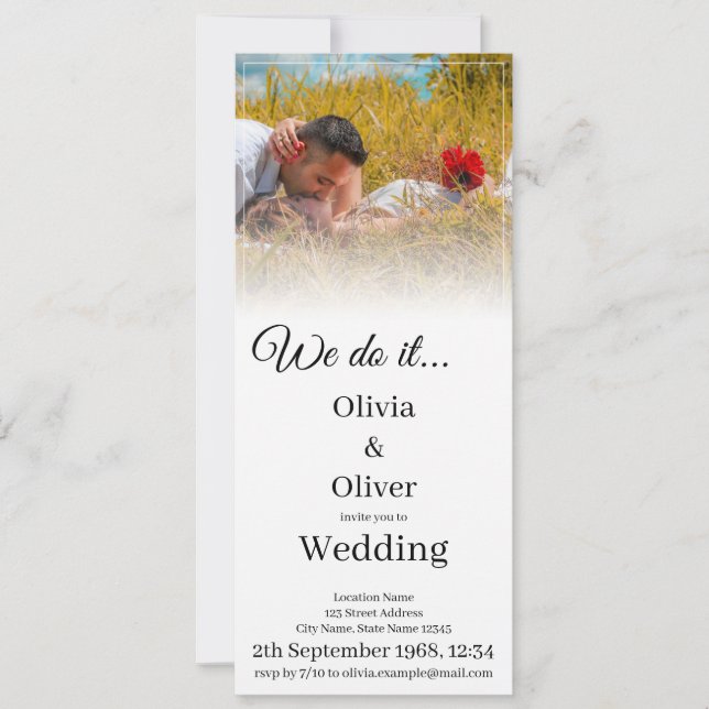 Vi gör det - Kissing lite på en ängel Inbjudningar (Framsida)