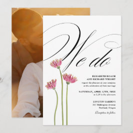 Vi Gör Eleganta Blommiga Vildblommor Foto Bröllop Inbjudningar