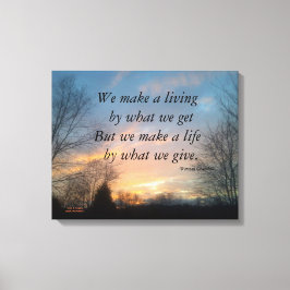 VI GÖR EN LEVANDE KURCHILL WRAPPED CANVAS-UTSKRIFT CANVASTRYCK