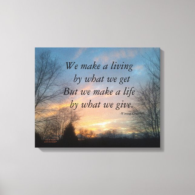 VI GÖR EN LEVANDE KURCHILL WRAPPED CANVAS-UTSKRIFT CANVASTRYCK (Framsida)