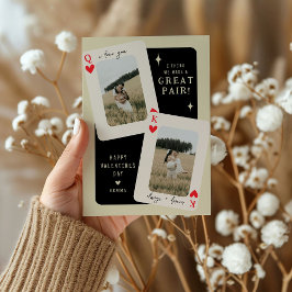 Vi gör en Underbar Pair Kung/Queen Photo Valentine Julkort