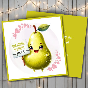 Vi gör en Underbar Pear Valentine Day Pun-Anpassni Julkort