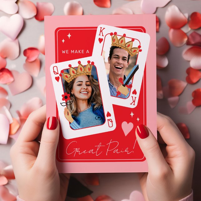 Vi gör ett bra par anpassade foton valentinsdag kort (We make a great pair custom photo valentines day card)