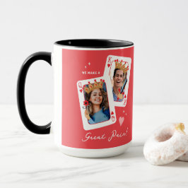 Vi gör ett bra par anpassade foton valentinsdag mugg