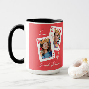 Vi gör ett bra par anpassade foton valentinsdag mugg