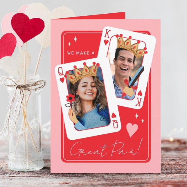 Vi gör ett foto av anpassningsbarna valentines day kort (Skapare uppladdad)
