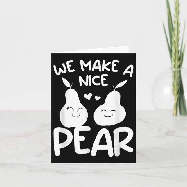 Vi gör ett Nice Pear Bröllop Frieri Giftermål Brid Kort (Framsida)