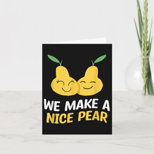 Vi gör ett Nice Pear Bröllop Frieri Giftermål Brid Kort (Framsida)
