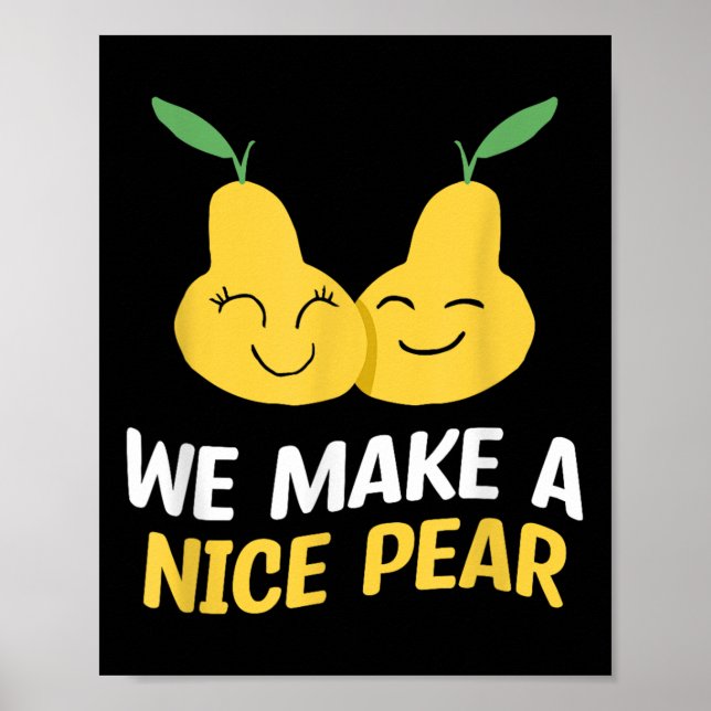 Vi gör ett Nice Pear Bröllop Frieri Giftermål Brid Poster (Framsidan)
