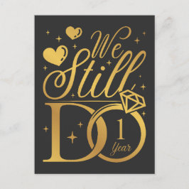Vi gör fortfarande 1 års bröllopsdag vykort