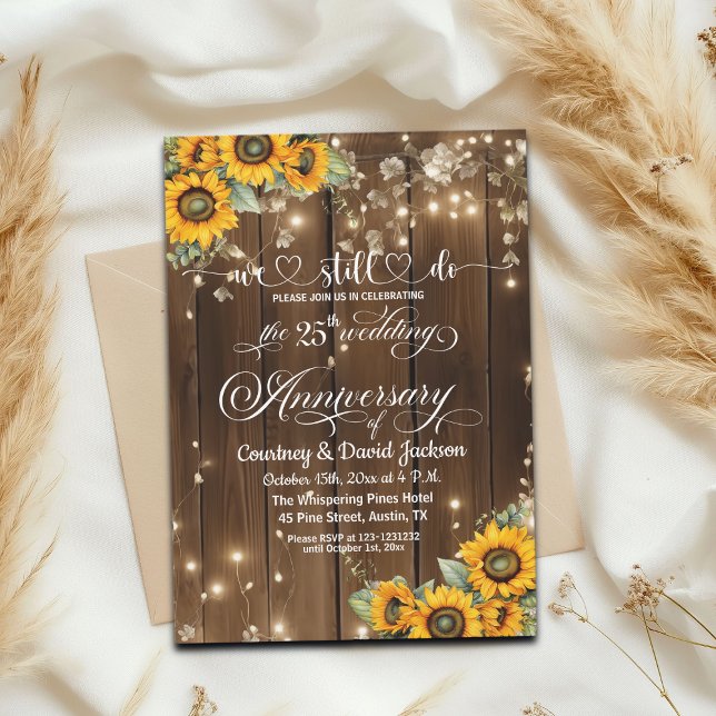 Vi gör fortfarande 25-årsjubileum för slingljus fö inbjudningar (Skapare uppladdad)