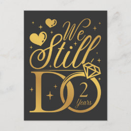 Vi gör fortfarande 2 års bröllopsdag vykort
