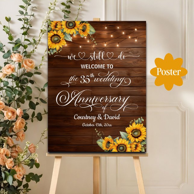 Vi gör fortfarande 35e Bröllop-årsdagen String Lju Poster (Skapare uppladdad)
