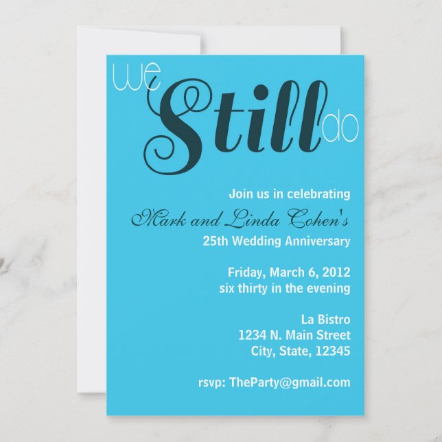 Vi gör fortfarande årsjubileum inbjudan (Framsida)