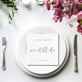 Vi gör fortfarande Black & White Vow Renewal Cockt Pappersservett
