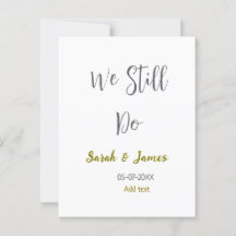 Vi gör fortfarande bröllopsjubileum enkel grå guld