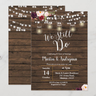 Vi gör fortfarande bröllopsjubileum inbjudningskor inbjudningar