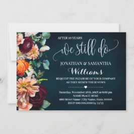 Vi Gör Fortfarande Bröllopsjubileum Vinblå Inbjudningar