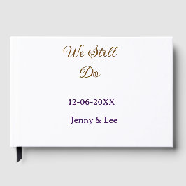 Vi gör fortfarande brunt rosa namn datum år boho r gästböcker