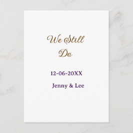 Vi gör fortfarande brunt rosa namn datum år boho r meddelande vykort