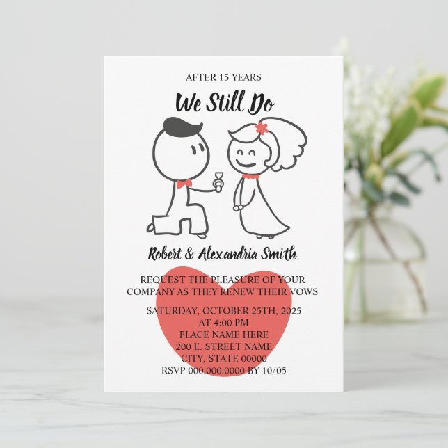 Vi gör fortfarande en förnyelse på årsdagen av Brö Inbjudningar (Stående Fram)