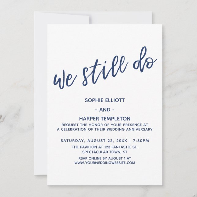 Vi gör fortfarande en modern handskriftsdag inbjudningar (Framsida)