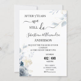 Vi gör fortfarande förnyelse Bröllopslöften Jubile Inbjudningar