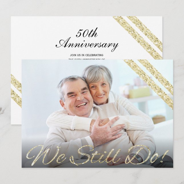 Vi gör fortfarande! | Modern 50-årsjubileum Inbjudningar (Fram/baksida)