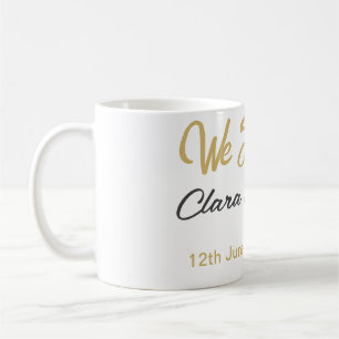 Vi gör fortfarande par namn datum champagne guld l kaffemugg