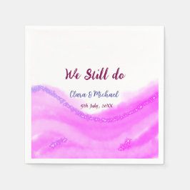 Vi gör fortfarande rosa lila  glitter gnistra pappersservett