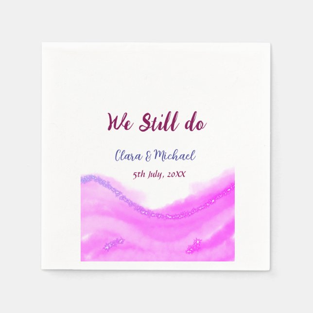 Vi gör fortfarande rosa lila  glitter gnistra pappersservett (Framsidan)