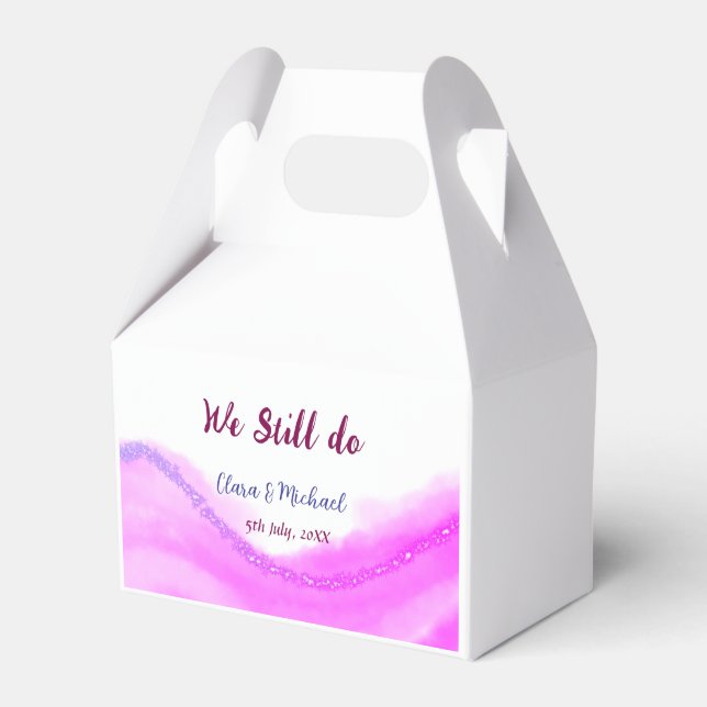 Vi gör fortfarande rosa lila  glitter gnistra presentaskar (Framsidan Sidan)